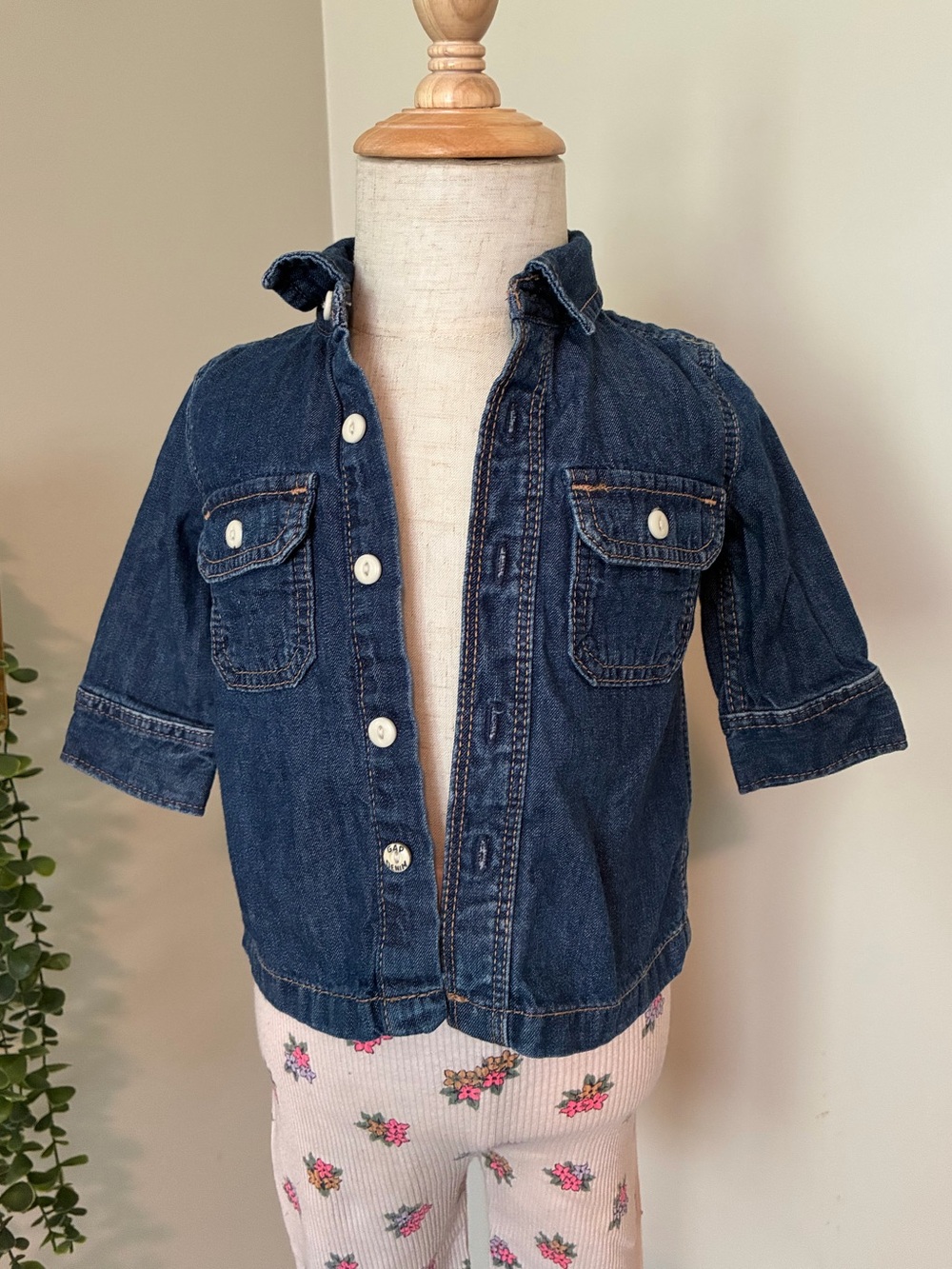 Baby Gap Dark Blue Denim Button-Up Jacket